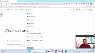 How do I export grades from Moodle