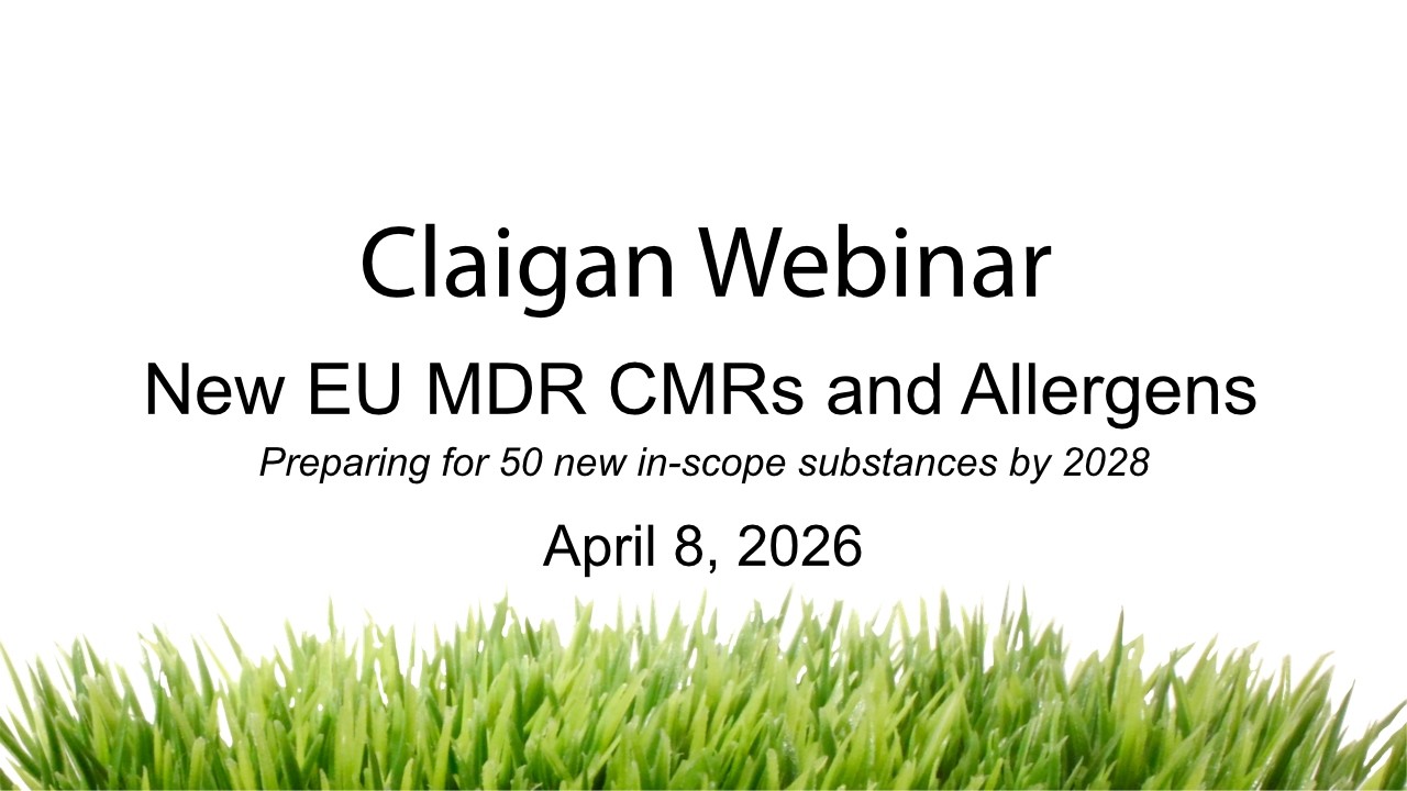 New EU MDR CMRs and Allergens