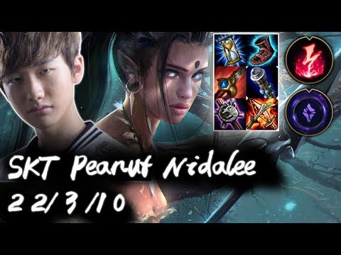 SKT T1 Peanut Nidalee Jungle vs Lee Sin | Korea HIgh Elo Replays