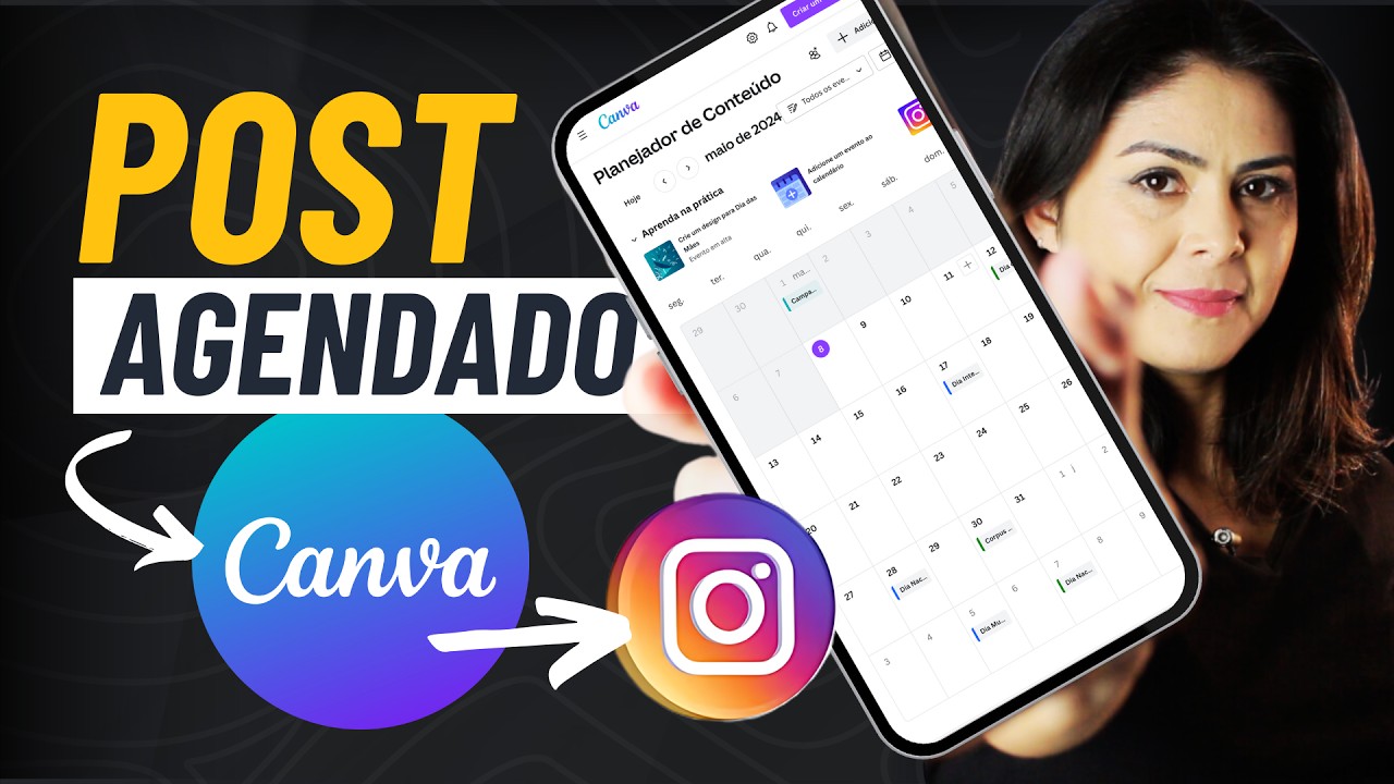 Como Agendar Posts Usando Canva | Planejador de Conteúdo com Calendário