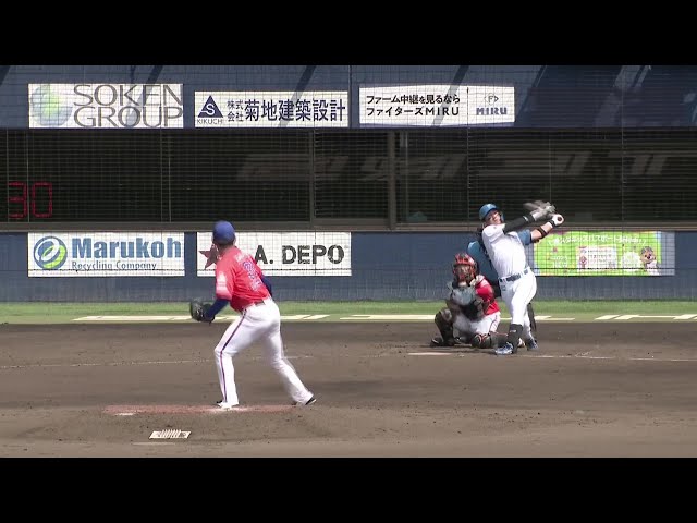 【ファーム】繋いで勝ち越し成功!! ファイターズ・山口アタル レフトへの大きな犠牲フライ!! 2025年7月3日 北海道日本ハムファイターズ 対 オイシックス新潟アルビレックスBC
