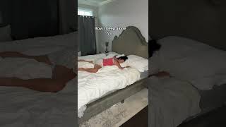 Sleeping alone Vs. Sleeping with him #couplecomedy #couple #shorts