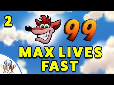 Crash Bandicoot 2 Cortex Strikes Back - How to Quickly Farm & Get 99 Lives (99 Percent Perspiration)