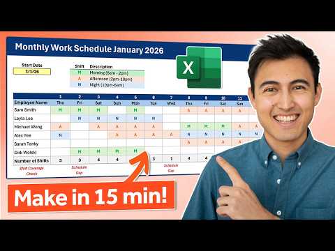 Create An Employee Work Schedule Tracker In Excel