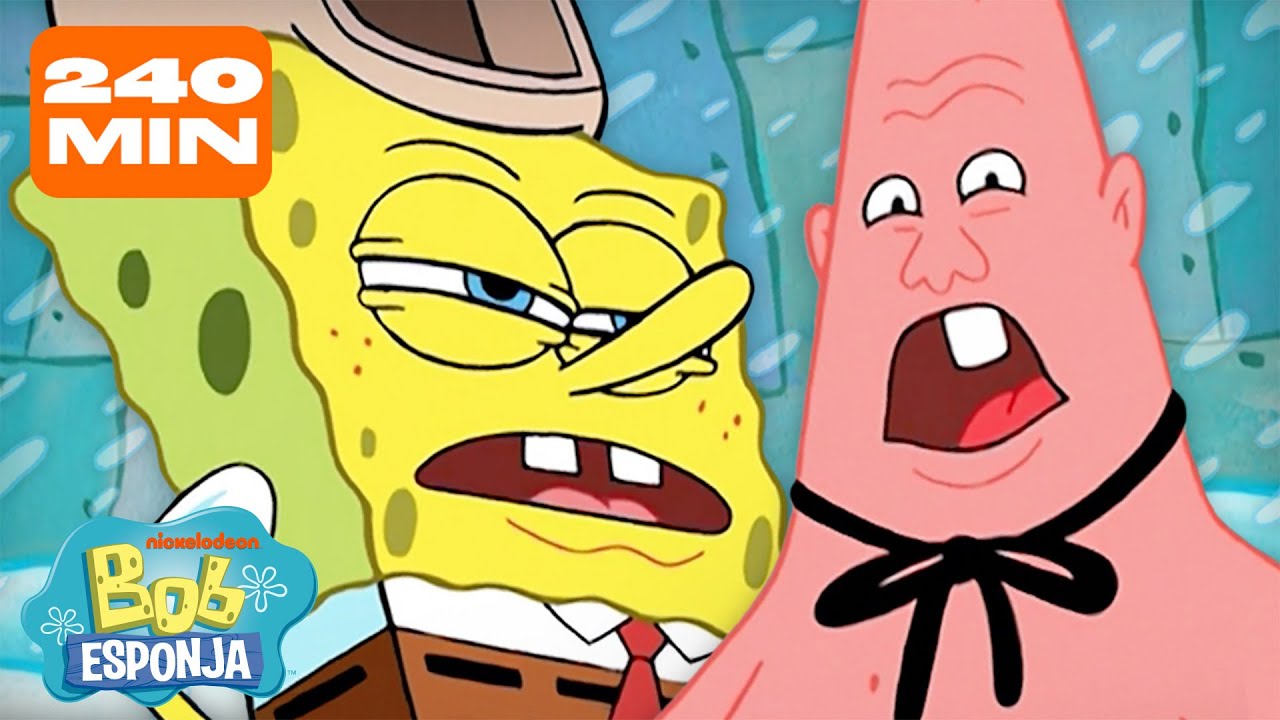 Bob Esponja | 240 MINUTOS das Cenas Mais Engraçadas de Bob Esponja 😂 | Bob Esponja em Português