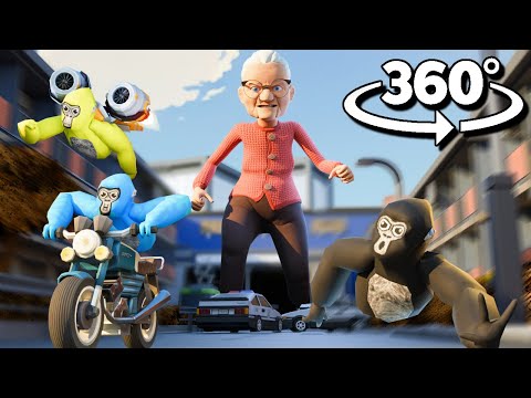 360° VR I Am Cat X Gorilla Tag: Giant Granny in The City