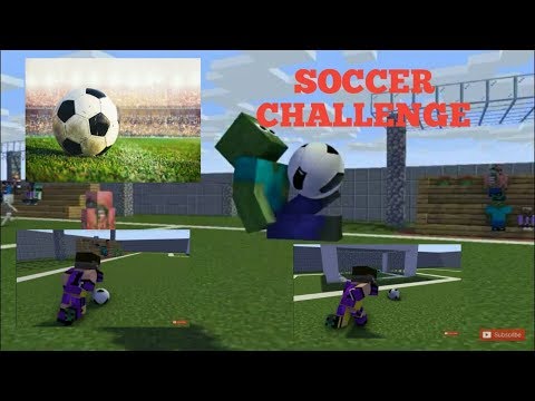 Monster School: SOCCER CHALLENGE ft THE BOYS TEAM-MINECRAFT ANIMATION