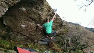 Video thumbnail of Ride the Wild Smurfette, 8A/+. Rhiw Goch