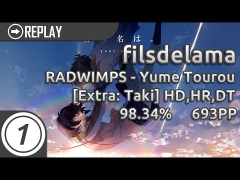 filsdelama | RADWIMPS - Yume Tourou [Extra: Taki] +HD,HR,DT (98.34%) 539/568 1xmiss | 693pp