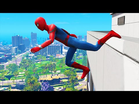 GTA 5 Falling off Highest Buildings #37 - GTA 5 Funny Moments & Myths
