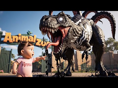 Dinosaurs in the Zoo | Dont Put Hands in the Zoo Song | Good Advice for Kids | Baby Anna Kids Songs