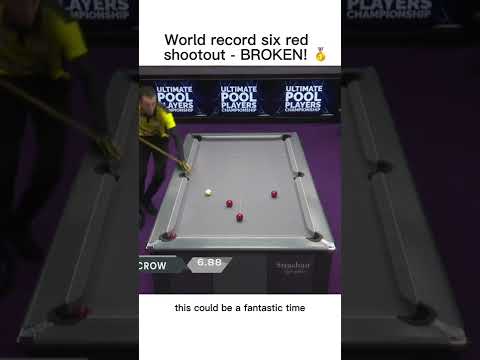 15 seconds six red shootout! BRAIN HALCROW BREAKS THE WORLD RECORD! #englishpool #billiards #record