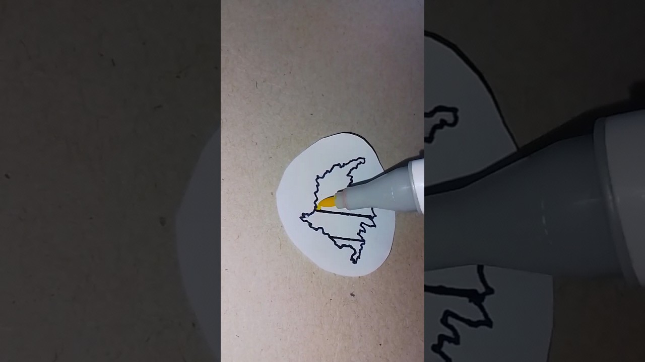 can you draw Colombia 🇨🇴 flag..#art #flag #map #colombia #shorts