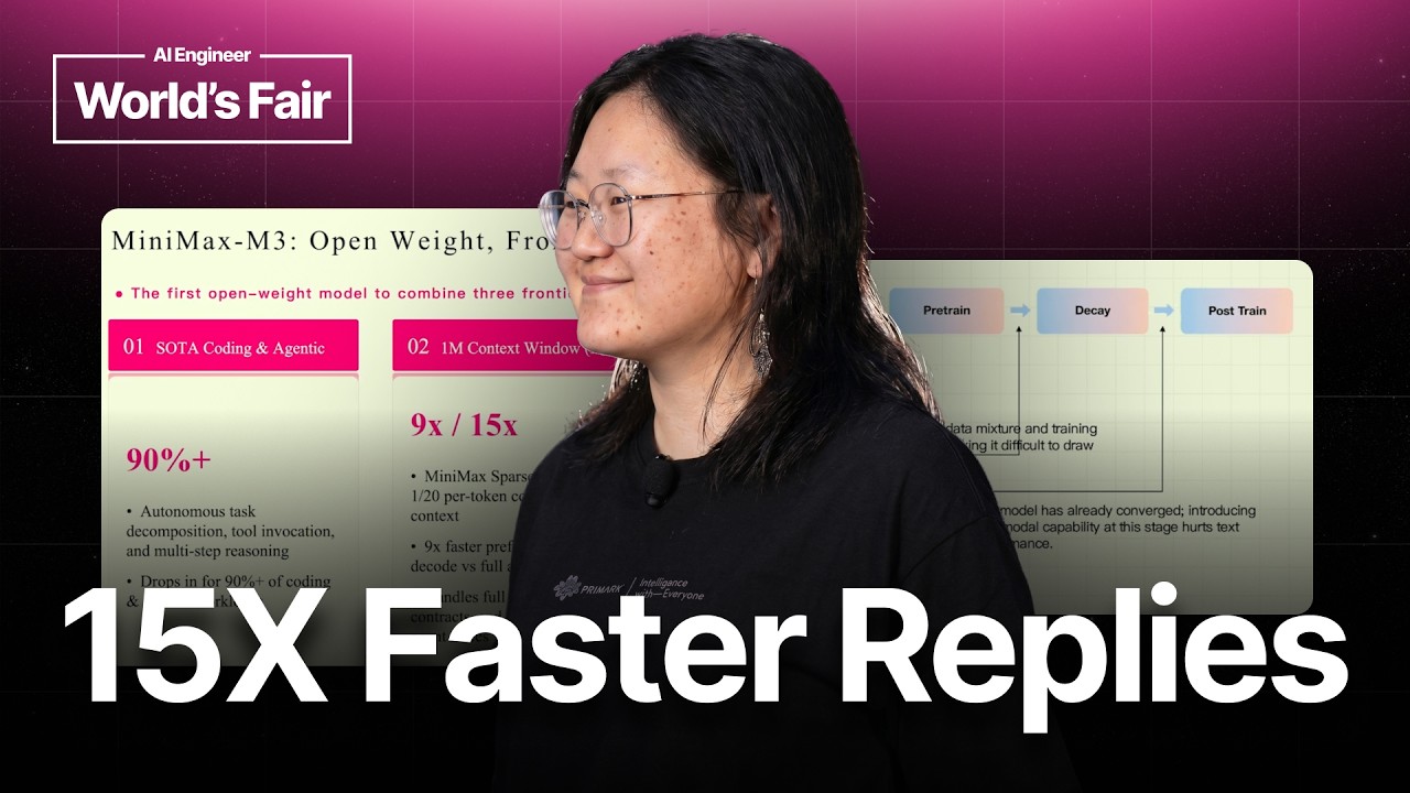 How MiniMax M3 Was Built: Sparse Attention and Native Multimodality — Olive Song