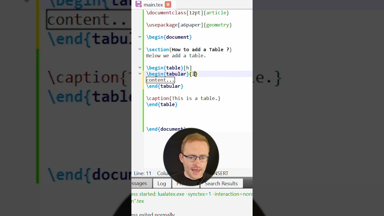 How to make a Table in LaTeX