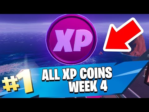 Fortnite - All XP Coins Locations Week 4 - Chapter 2 Season 4