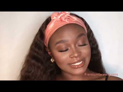 Water Wave Lace Front Wig 20inch Peruvian Virgin Hair Pre Plucked