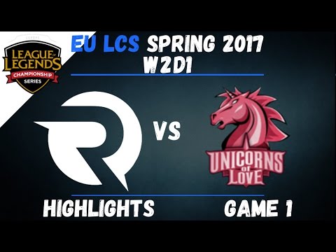 OG vs UOL Highlights Game 1 EU LCS 2017 Spring W2D1 Origen vs Unicorns of Love