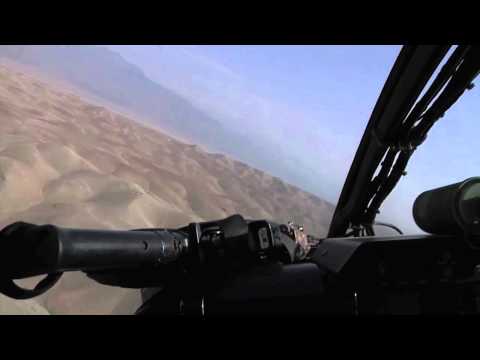 OH-58D Kiowas Fire Rockets and .50 Cal Machine Gun