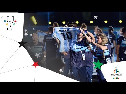 Universiade Moments - Argentina honours SSC Napoli legend Diego Maradona during Parade of Nations
