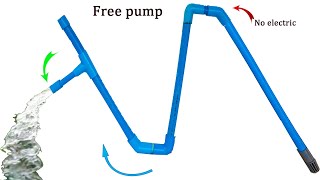 Free energy power / I turn PVC pipe into a water pump, No need electric.