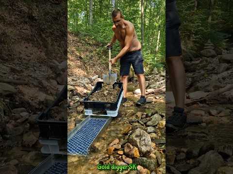 Real Gold Found! | Improved Gold Panning in a Mountain Stream #GoldPanning #RealGold