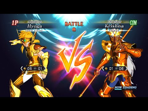 Hyoga (Aquarius Gold Cloth) vs Krishna (Chrysaor Scale) - Saint Seiya: Brave Soldiers