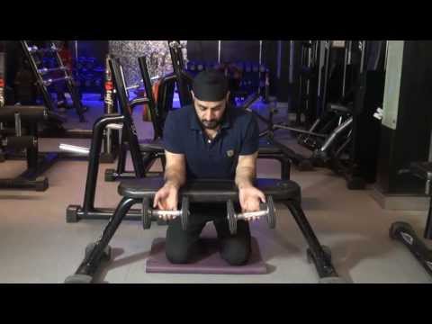 FOREARMS (FLEXORS) - Cross The Bench Dumbbell Wrist Curls