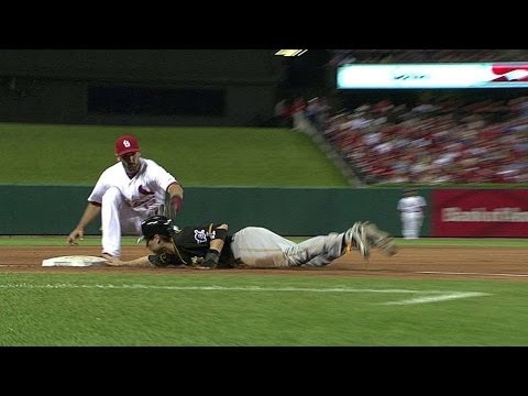 PIT@STL: Out call stands in the 5th inning