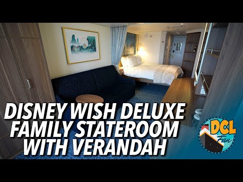 Disney Wish Deluxe Family Oceanview Stateroom with Verandah Overview