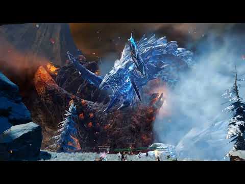 Guild Wars 2 Jormag Vs. Primordus (Icebrood Saga Ep.5 "Champions")