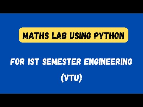 Maths Lab Using Python Pythonprogramming Mathslab Vtusyallabus