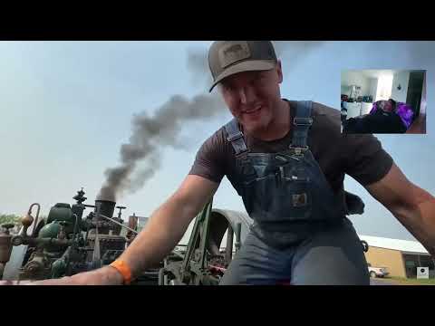 Reacting to a 150 CASE Road Locomotive pulling 44 bottom John Deere plow