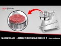 Commercial Manual Burger Press - 3 Sizes Ø 100/130/150 mm - Countertop - Aluminium die‑cast body; includes 400 patty papers