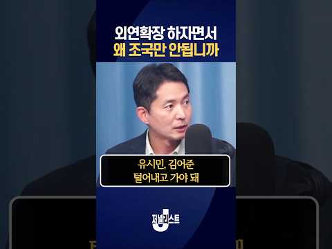 외연확장 하자면서 왜 조국혁신당만 안 되는건데?