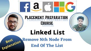 YouTube video 'Remove Nth Node From End of List || Linked List 9 || Placement Preparation Series || LeetCode 19 ||'