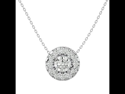 Pandantiv Aur 18k Gleaming Circle Halo Pure Diamonds - Gratiela