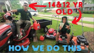How we make 140 DOLLARS an hour MOWING lawns | We
