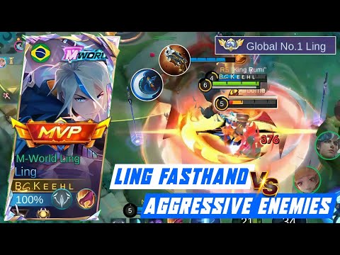 LING VS FULL CC TANKY HEROES! HARD GAME CARRY THE TEAM! GLOBAL LING SOLO RANK - MOBILE LEGENDS