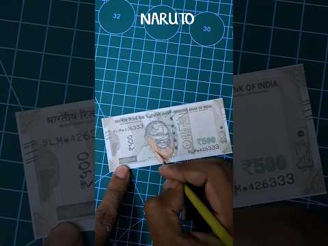 Naruto drawing Rs.500 note?😃🔥 #art #anime #drawing #drawingtutorial #naruto #narutoshippuden  #art