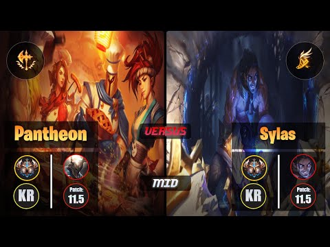 Challenger PANTHEON [Conqueror] (Mid) VS  SYLAS - Challenger KR Patch 11.5