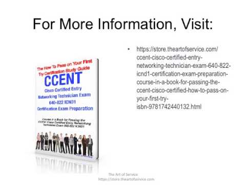 CCENT Cisco Certified Entry Networking Technician Exam 640 822 ICND1 Certification Exam Preparation