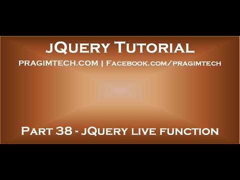 jQuery live function