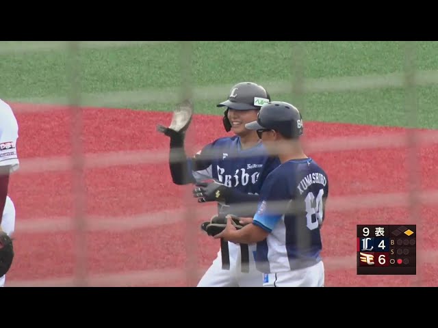 【팜】 루키의 연타로 1점을 뽑는다!! 라이온스·가네코 공아의 타임리 히트!! 2024년 9월 28일