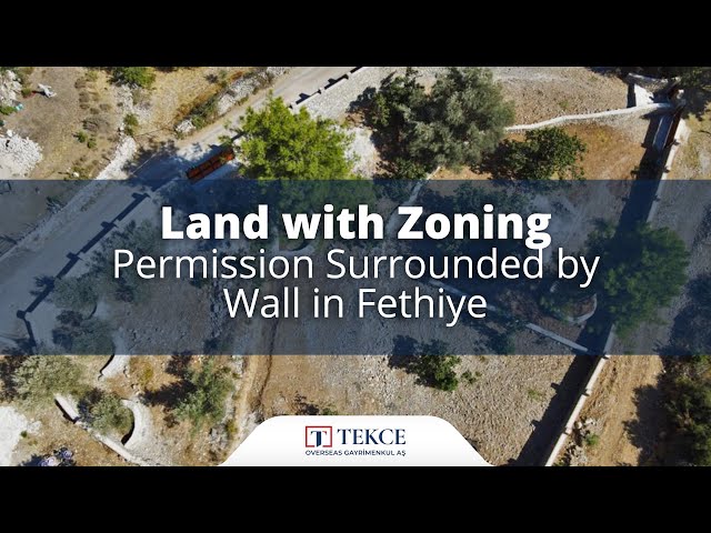 Land with Zoning Permission Surrounded by Wall in Fethiye