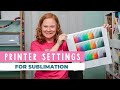 Sublimation Printer Settings and Manual Color Correction