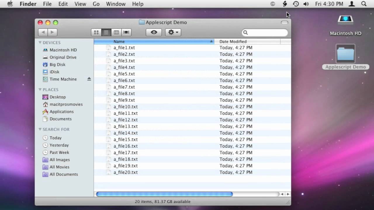 Learning about Applescript