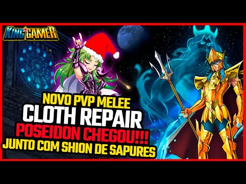 E AGORA? NOVO PVP MELEE + CLOTH REPAIR POSEIDON + SHION SAPURIS // Saint Seiya Awakening