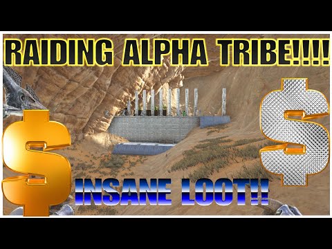 INSANE ALPHA RAID(Solo)!!! INSANE ALPHA LOOT!! -Solo Ark PvP//E.2