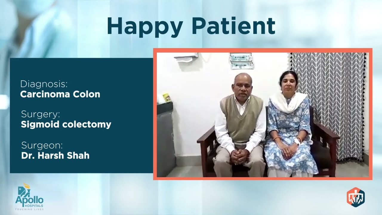 Colon cancer operation - happy patient - Dr Harsh Shah
